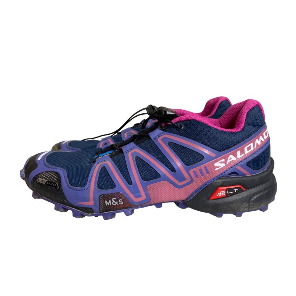 Salomon Women's Navy Blue and Pink Trail Running Shoes